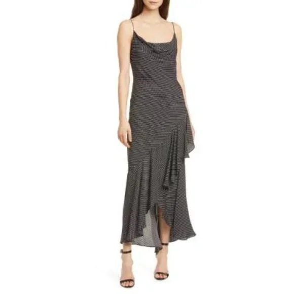 Alice + Olivia | Dresses | Alice Olivia Black Cowl Neck Slip Maxi Dress  Lightweight Sz 2 | Poshmark